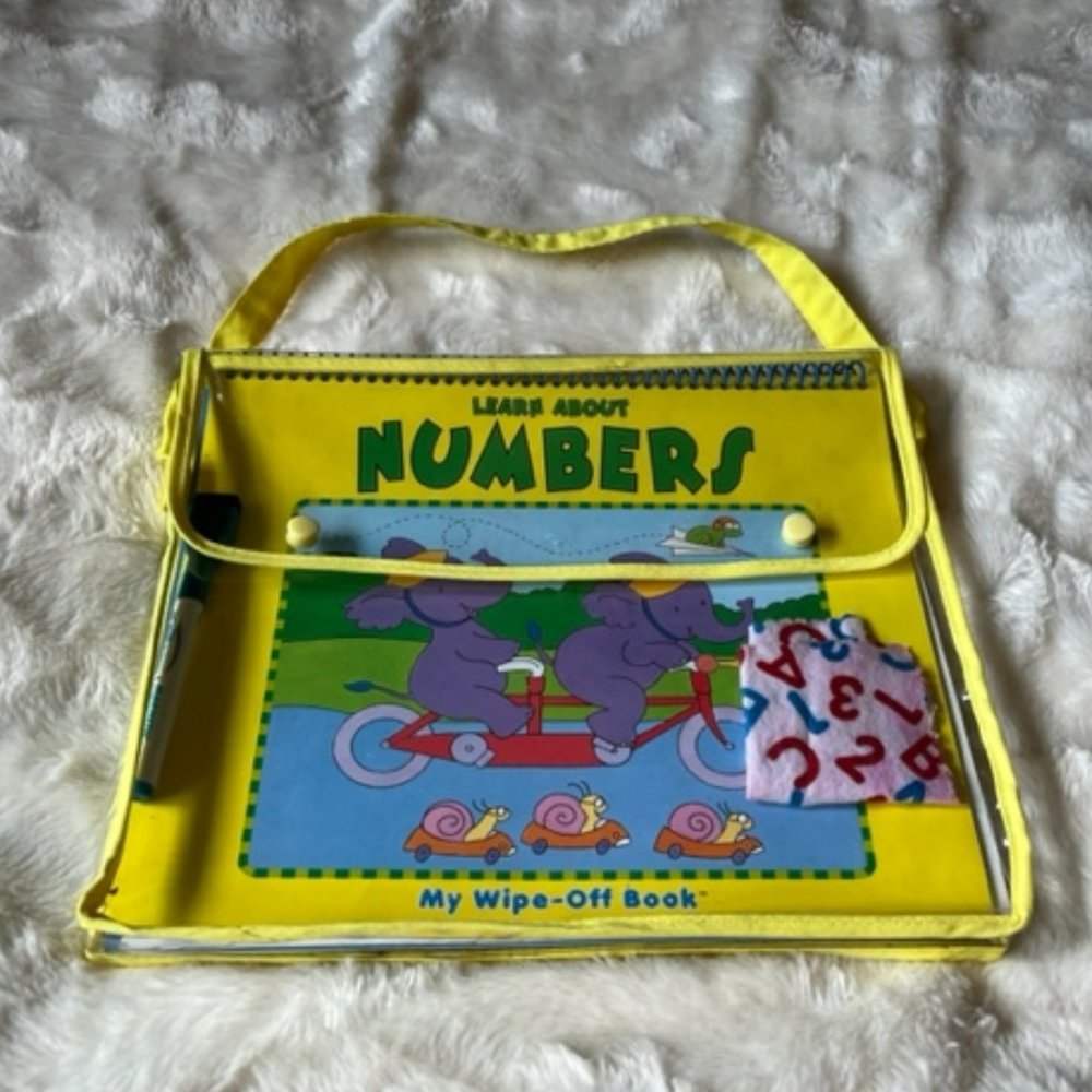 LeapFrog My Wipe-Off Books ABC Numbers Mother Goose Carry Case 2002 Vintage